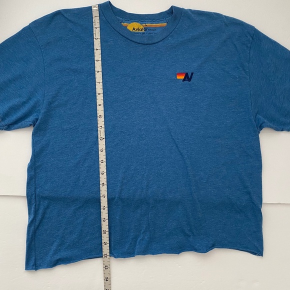 Aviator Nation Boyfriend Tee Size: Large RARE Blue Color - Picture 6 of 7